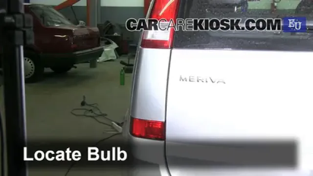 2003 Opel Meriva SE Cosmo 1.6L 4 Cyl. Éclairage Feux de position arrière (remplacer ampoule)